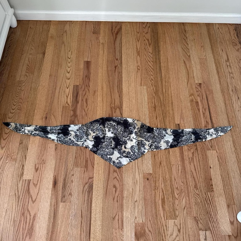 Garage Black and White Paisley Bandana